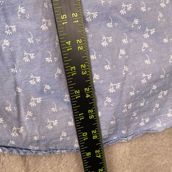 Aeropostale Mens Shirt Small Long Sleeve Floral Button Down Travel Casual Blue - Picture 4 of 14